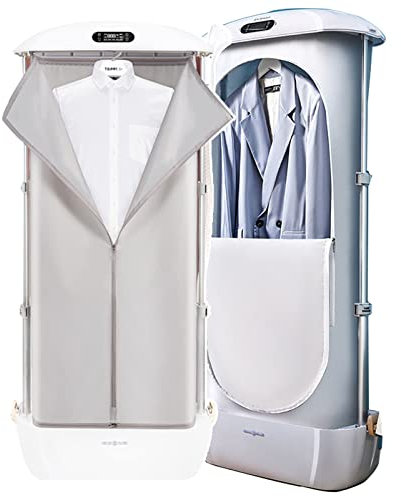 Ferro Stiro a Vapore Verticale Indumenti, Doppio Polo, 2000 W, Uso Domestico, Ferro Stiro a Vapore rapido Portatile con ASSE Stiro Incorporato e Serbatoio dell'Acqua 1,8 l,Gold