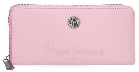 Pepe Jeans Corin Portafoglio con Porta carte di credito Rosa 19,5 x 10 x 2 cm Poliestere e PU by Joumma Bags, Rosa, Taglia unica, Portafoglio con porta carte di credito