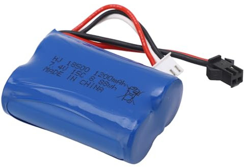 Batterie LiPo RC à Durée de Vie Prolongée, 7.4V, 1200mAh, pour Voitures Télécommandées, avec Prise SM 2P, Applications Multiples