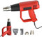 Heat Gun, 2000W Electric Hot Air Gun Kit with 4 Nozzles, Dual Temperature 300℃ / 600℃, Flat Back Stand Design, Compact Heat Gun Fast Heating for Home Improvement, PVC Pipe Soften (Red)