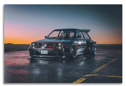 HUIYHB Poster mit deutschem Sportwagen, MK2, Golf-GTI-Rennwagen-Poster, dekorative Malerei, Leinwand, Wandposter und Kunstdruck, moderne Familienschlafzimmer-Dekoration, Poster, 30 x 45 cm