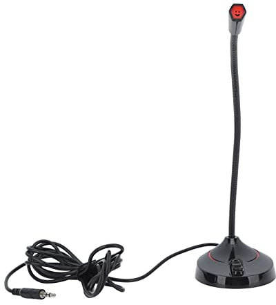 Wired Desktop Microphone, Plastic and Iron Wired Gooseneck Microphone for Conference Room (3.5mm)