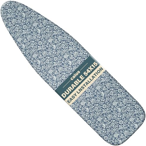 caius Ironing Board Cover and Pad - Standard Size Iron Board Cover, Stain Resistant, Elastic Edge, Heat Reflective Surface for Quick and Wrinkle-Free Ironing