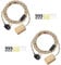 Yewclls Wood Pendant Light Cord Kit with Switch, 15FT Vintage Industrial Hanging Light Plug in Pendant Lamp Cord with Twisted Nylon Rope E26 E27 Socket for Farmhouse Home DIY - 2Pack
