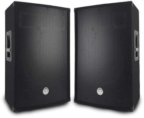 Paire d'enceinte passive BM Bmsonic BMS-15 - Sono Bass Reflex Trapézoïdal à 3 voies 15/38cm - 2 x 700W