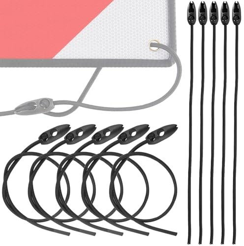 Lot de 10 tendeurs de bagages pour panneau d'avertissement Italie et Espagne - Pour porte-vélos - Panneau d'avertissement - Sangles de serrage - En JOYCEMALL - 50 cm - Pour vélos, motos, toiles,