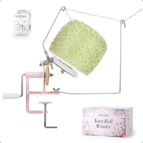 INMAKER Yarn Winder, 10oz Wool Winder Large Capacity for Crocheting, Yarn Spinner for Yarn Cake Maker