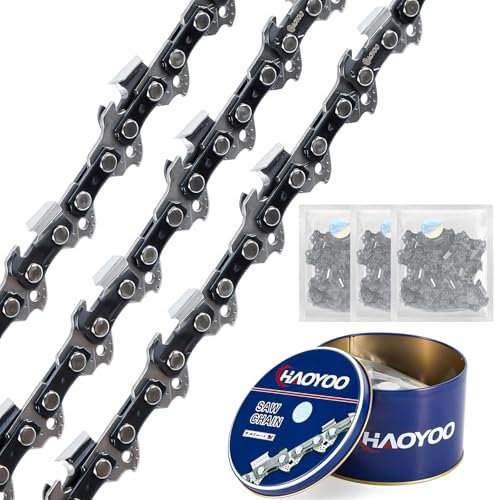 HAOYOO 16 Inch Chainsaw Chain 3/8 LP Pitch .043 Gauge 55 Drive Links, 3 Pack Replacement Chainsaw Blades Fits Stihl MS170, MS171, MS180c & More