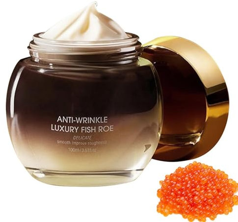 Caviar Gesichtscreme, luxuriöse Kaviar-Creme, 100 ml, feuchtigkeitsspendende Reparatur für trockene, schlaffe und alternde Haut, reduziert sichtbar das Aussehen von und Pflege der Haut