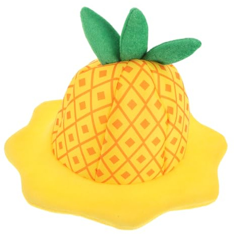 Ipetboom Kopfschmuck mit Ananashut Weihnachten Cosplay Hut Ananas Lustige Früchte Hut Lustige Früchte Kopfbedeckung Bananenkostüm für Jugendliche Obst Kostüm Cosplay-Maske Polyester Yellow