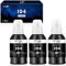 Meagiis Noir Encre Compatible pour Epson pour 104 103 102 pour Epson EcoTank ET-2710 ET‑2711 ET-2715 ET-2720 ET-2726 ET-2700 ET-2750 ET-2756 ET-2810 ET-3700 ET-3750 ET-4700 ET-4750 (3 Noir)