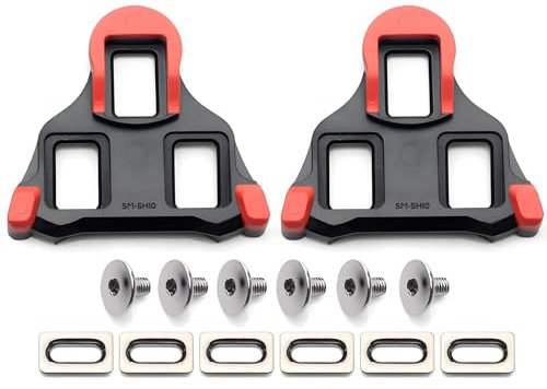 Fahrradschuhe Cleats für Shimano Clipless-SL SH10 (0 Grad Float Gelb) Fahrrad Ersatzcleats, Indoor Cycling & Rennrad Cleat Set, Vollständig kompatibel mit 3 Bolzen/Rennradschuhen