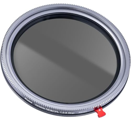 Kase CPL/Vari ND Combo - Filtro a vite da 1,5 a 8 stop ND3 a ND236 in vetro ottico (46 mm)