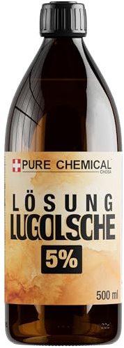 CHOSA - Lugol-Lösung 5% – Wässrige Jod-Kalium-Jodid-Lösung, (500ml)