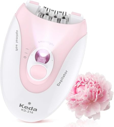 Epilierer Damen, Gesichtshaarentferner für Frauen, USB Elektrischer Epilierer Damen mit LED-Licht, 2 Geschwindigkeit, Gesichtsepilierer für Körper, Achselhöhle, Bein
