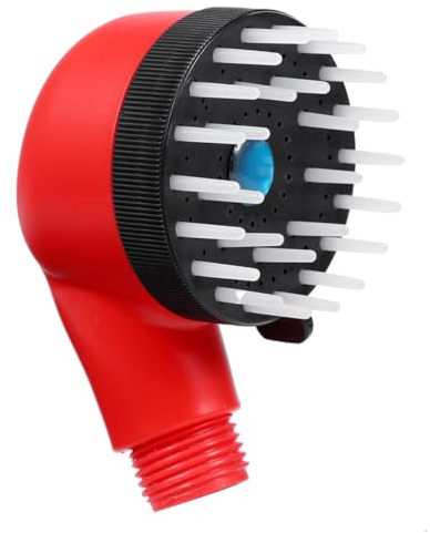 Abaodam Handheld Pet Shower Sprayer for Dogs Bathing Tool with Deep Cleansing and Soothing Massage Features Red Plastic Pet Shower Attachment and Garden Hose