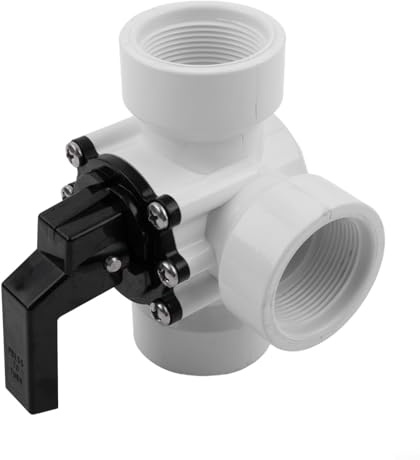 Dreiwege-Ventil 4715 für Poolpumpe, 1 5 Zoll Schlauchverschraubung, kompatibel mit Zodiac und geeignet für 32 mm und 38 mm Schwimmbadschläuche