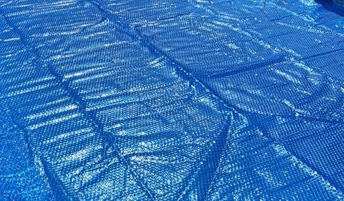 EDG by AQUALUX INTERNATIONAL Bache Solaire 740 x 360 cm (Voir Plan) - Bleu - pour Piscine Bois Composite