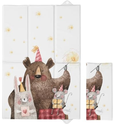 CEBA BABY Faltbare Wickelunterlage 40x60 cm – Reise-Wickelmatte für unterwegs, Basic (Celebration)