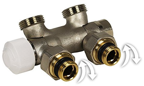 Badheizkörper Anschluss universal, Winkel- und Durchgangsanschluss, rechts und links