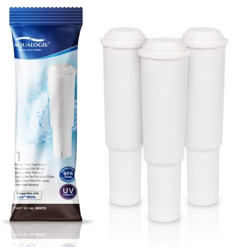 3 x Aqualogis Wasser Filter für Jura Espresso Kaffee Maschinen mit Jura Claris White Filter Kartusche
