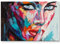 Paul Sinus Art Leinwandbilder | Bilder Leinwand 120x80cm abstraktes Portrait – Frau