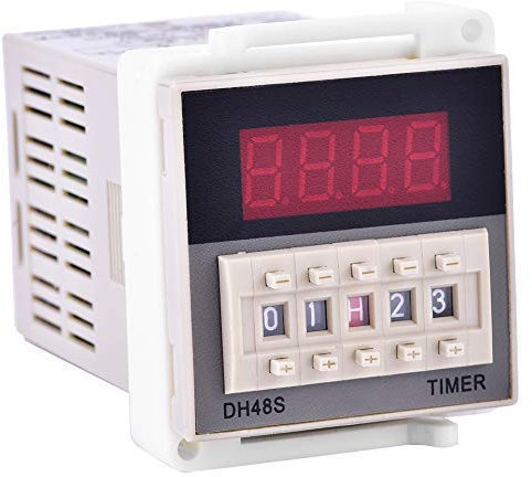 Relé De Tiempo Digital TOPINCN Dh48S-2Z 220 V Relé De Retardo De Doble Tiempo Con Pantalla De Hora Dual Base De Enchufe