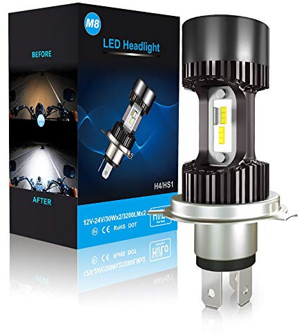 Car Rover LEDMT H4 HS1 Ampoule LED xénon pour phare de moto Blanc 6400 lm 12 V 6000 K