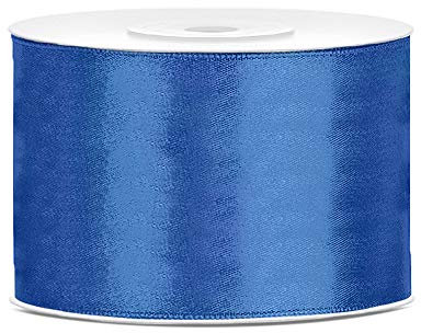 DaLoKu Satinband 6/12/25/38/50/100mm x 25m Geschenkband Schleifenband, Größe: 50mm x 25m, Farbe: royal Blau