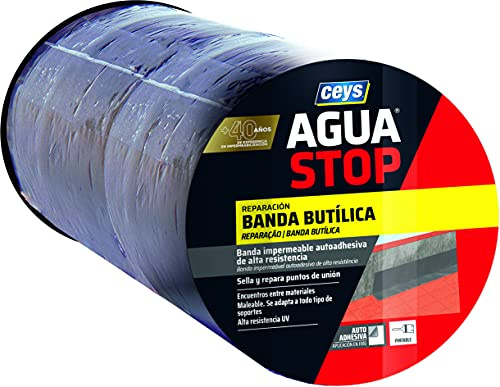 BRICOSOL CE901007 AGUASTOP Banda IMP. BUTILO Gris 30CMX10M
