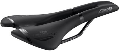 Selle San Marco ASPIDE Dynamic - Sella Bicicletta da Strada, Bici da Corsa, Telaio in Manganese e Scocca con Fibre di Carbonio - Taglia L2, Nero