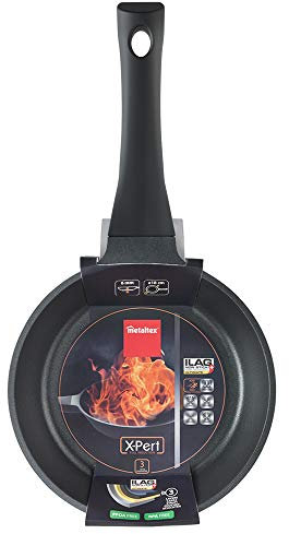 Metaltex XPERT - Sartén Aluminio Fundido 18 cm, antiadherente 3 capas ILAG, Full Induction válido para todo tipo de cocinas