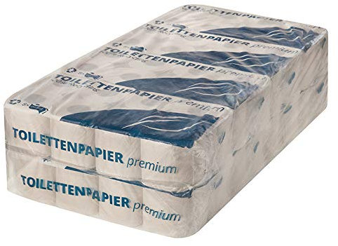 64 Rollen | Toilettenpapier Standard [ 2-lagig ] 250 Blatt je Rolle | sehr weich und soft | Klopapier naturweiß
