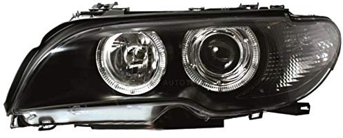 Scheinwerfer Set E46 Coupe Cabrio Angel Eyes klar schwarz DE-Licht