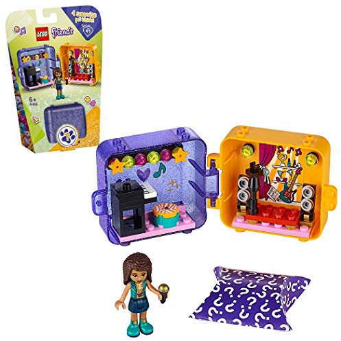 Lego 41400 Friends Andreas magischer Würfel - Sängerin, Mini-Spielset mit Mini-Puppe und Überraschungstier