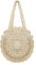 ISIYINER Stroh Handtasche Sommer Strandtasche Runde Vintage Handarbeit Umhängetasche Kreis Böhmische Handgewebt Schultertaschen für Frauen Reisen Urlaub Freizeit Geflochten Tasche