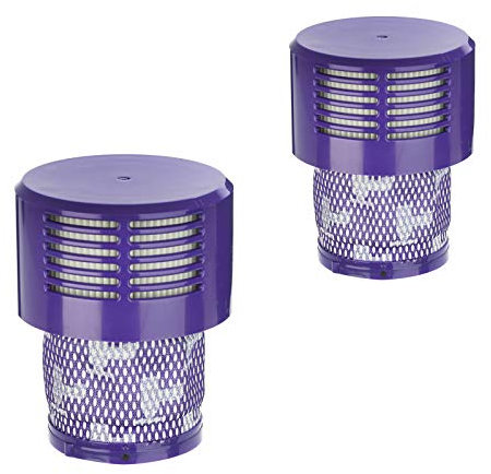 Qualtex Lot de 2 grands filtres lavables Hepa pour aspirateurs Dyson SV12 Animal V10 sans fil