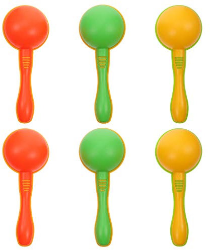 TOYANDONA 6pcs Egg Shaker Hammer Plastic Maracas Percussion Instruments for Kids Shaker Musical Instrument Learning Toys