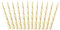 Auswahl Farbe + Menge - gold verzierte Spiralkerze Spitzkerze Stabkerze Renaissancekerze Tafelkerze Leuchterkerze ca. Ø 22 x 220 mm gedreht hier: 12 Kerzen creme (matt) / gold