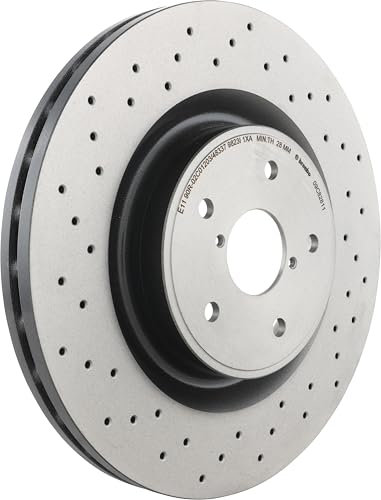 Brembo 09.C828.11 UV-beschichteter Säulenbremsrotor, belüftet, gebohrt, Subaru OE# 26300VA000