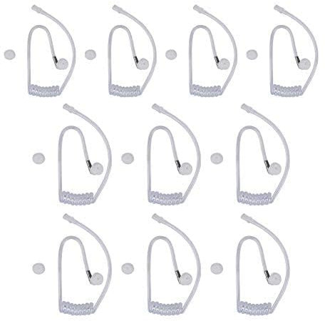 10Pcs Tube à Bobine Acoustique, Tube à Air Audio de Remplacement à Bobine Acoustique de Style FBI Oreillettes pour Talkie-walkie avec écouteurs pour Casque Audio Radio Bidirectionnel