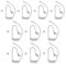 10Pcs Acoustic Coil Tube, FBI Style Acoustic Coil Audio Air Tube Replacement Walkie Talkie Earpieces with Ear Buds for 2 Way Radio Audio Headset Secret Sercurity Earpiece with Copper Ring