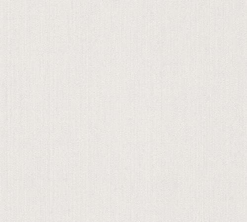 A.S. Création Livingwalls Unitapete The BOS Tapete einfarbig unifarben Vliestapete creme mit Glitzereffekt fein strukturiert 380981