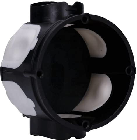 Voxura Unterputz-Gerätedose Schalterdose winddicht UP 47mm flach Ø 60mm M20 M25 Schwarz 50 Stück