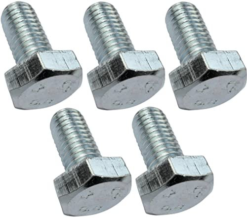 AERZETIX - C47348 - Lot de 5 pièce - Boulons M10x20 - à tête Hexagonale - Ø10x20mm - DIN 933 - Classe 8.8 - en Acier Zingué - Bricolage - Outillage d'assemblage/Quincaillerie