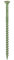TIMCO Tornillos clásicos para terraza, 4.5 x 80, exterior, verde, caja de 200