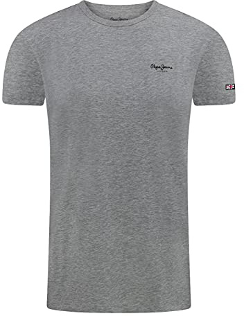 Pepe Jeans Herren Original Basic 3 N T-Shirt, Grau (Grey Marl), XS