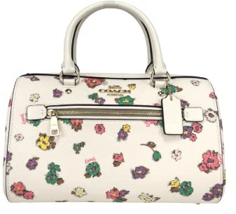 Coach Rowan Umhängetasche aus charakteristischem Segeltuch, Im/Chalk Floral Multi
