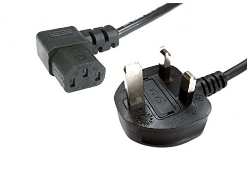 5m Right Angle Kettle Lead Cable Power Cord IEC C13 3 Pin UK Plug 5 Meter