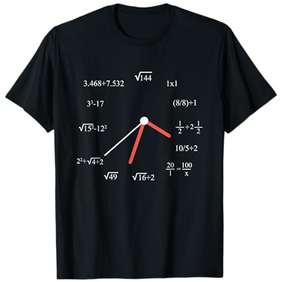Mathematiker Uhr lustiges Mathe T-Shirt